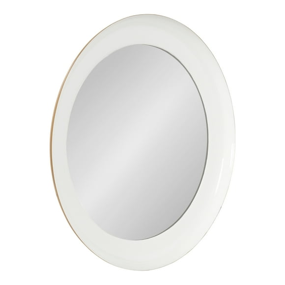 Kate and Laurel Laranya Round Wall Mirror, White/Gold 22x22