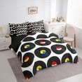 thumbnail image 3 of jejeloiu Musical Record 7-Piece Twin Bedding Sets,Abstract Geometric Circle Bedding Comforter Set For Girls Boys Reversible, 3 of 8