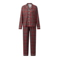 thumbnail image 4 of AceBaby Christmas Family Pajamas Sets Plaid Print Holiday PJs Sleepwear Loungewear for Man/Woman/Kid/Baby/Dog, 4 of 10