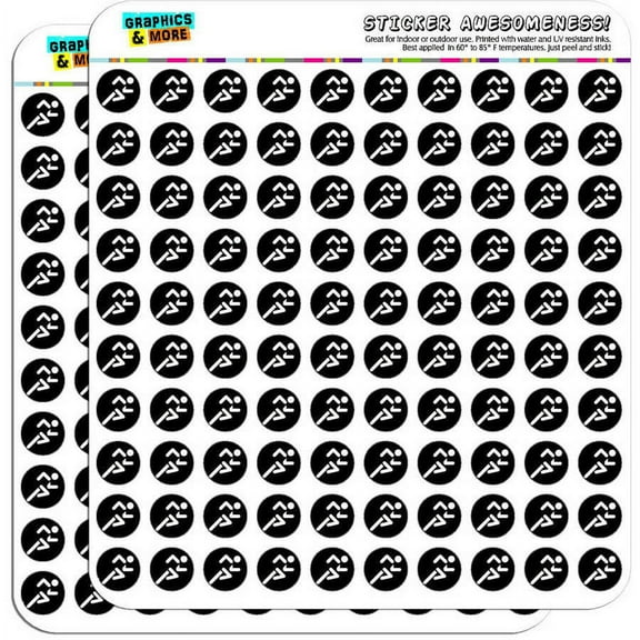 Running Jogging Marathon Symbol 200 1/2" (0.5") Planner Calendar Scrapbooking Crafting Stickers