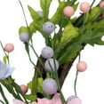 thumbnail image 6 of Northlight 12" Unlit Green/Pink Artificial Floral Christmas Twig Wreath, 6 of 9