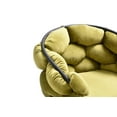 thumbnail image 4 of Moss Green Geo Velvet and Black Velvet Dining Chair, 4 of 7
