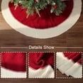 thumbnail image 3 of Falda con forma de árbol de Navidad, tejida, 122 cm, color rojo y blanco, 3 of 8