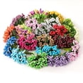 thumbnail image 2 of Estambre de azúcar hecho a mano, costura de flores artificiales, decoración de boda y navidad, corona Diy, caja de regalo, álbum de recortes, flor falsa, 12 piezas, 2 of 4
