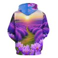 thumbnail image 3 of Lavender Field Sunset 3d Sweatshirts Hoodie Fashion Casual Personality Men's Women Street Hoodie Pullovers Long Sleeve Comfortable Top, 3 of 6