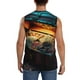 thumbnail image 4 of Fotbe Underwater Treasure Chest Men's Camiseta sin Mangas Estampada para Hombres, Playera Casual para Gimnasio, Entrenamiento, Playa-X-Large, 4 of 7