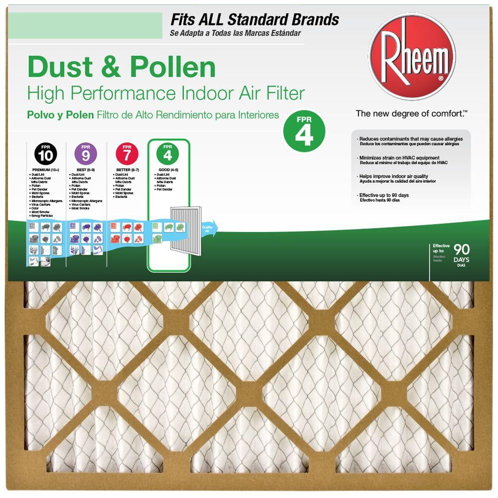 Rheem 20 in. x 30 in. Basic Household Pleated Air Filter Case of 12