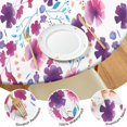 thumbnail image 4 of Pioneer Flower Floral Print Pattern Round Fitted Tablecloth with Elastic Edge,Dining Table Cover Waterproof,Outdoor Round Tablecloth for Camping,Dining,Indoor and Outdoor, 4 of 7