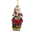 thumbnail image 2 of Kurt Adler Santa Sitting on San Francisco Trolley Glass Ornament, 5-Inch, 2 of 3