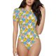 thumbnail image 1 of Balery Colorful Rubber Duck 1 Body de cuello redondo de manga corta para mujer Tops de manga corta Tops básicos-Small, 1 of 7