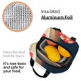 thumbnail image 4 of Horeoi Casino Poker Chips Pattern Lunch Bag for Work Picnic Travel Use Thermal Tote with Front Pocket for Women Men Students, 4 of 7