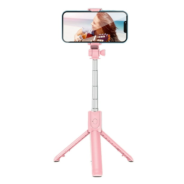 Palo selfie telescópico, trípode para video en vivo, trípode para selfie, palo selfie, palo selfie plegable portátil, rendimiento potente