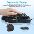 thumbnail image 2 of 35 Keys One-Handed Gaming Keyboard, Wired RGB LED Backlist Gaming Keypad, Portable Mini PC Keyboard USB Wired Gaming Keyboard with Wrist Rest for PC Gamer Xbox PS4, 2 of 7