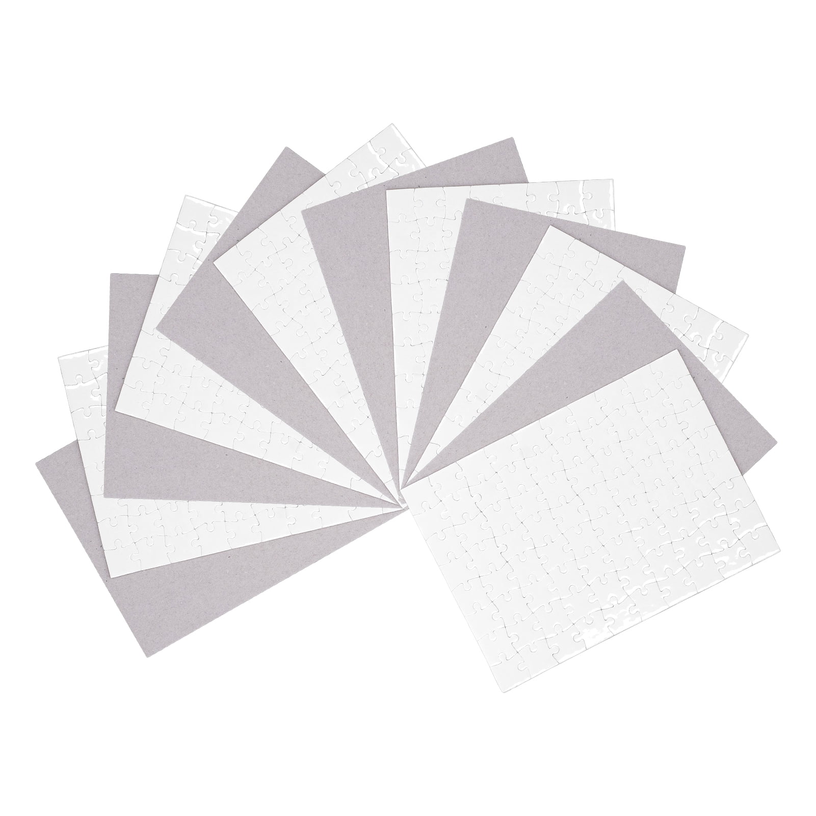 Gupbes Heat Press Printing Crafts,6 Set Sublimation Blanks Puzzles DIY Thermal Transfer Heat Press Printing Crafts 7.8x5.7in,DIY Blank Puzzle