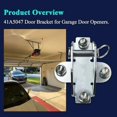 thumbnail image 2 of 41A5047 Door Bracket for Garage Door Openers, Replacement Door Bracket Compatible with All Chamberlain, Craftsman and LiftMaster Models Made After 1993, with Pin and Clip & 4 Fasteners, 2 of 8