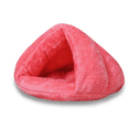 thumbnail image 1 of TheFound Nid en Peluche pour Animal Forme Triangle Couleur Unie Doux Chien Chat Lit de Couchage, 1 of 5