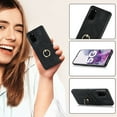 thumbnail image 6 of Fit for Samsung Galaxy S20 Plus Case Card Pocket 360° Rotatable Ring Holder Kickstand, Shockproof Drop Resistant PU Leather Soft TPU Back Protective Phone Case For Samsung Galaxy S20 Plus, Black, 6 of 8