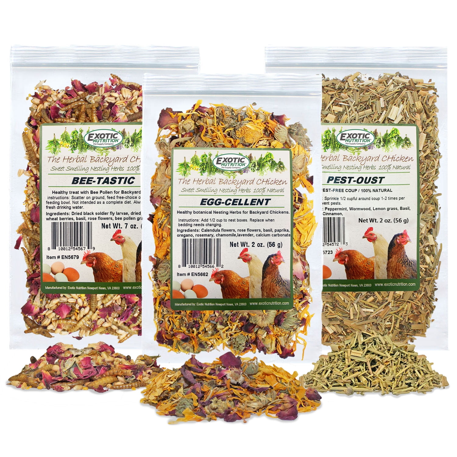 Exotic Nutrition Chicken Herb 3 Pack