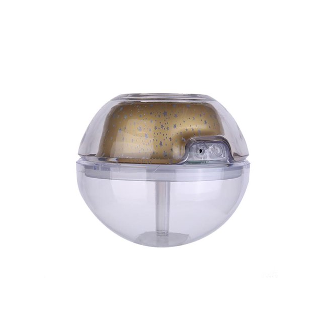 Wosthever Humidificador de proyección de cristal Humidificador de luz nocturna colorida Purificador de aire ligero de atmósfera Iluminación y accesorios Dorado Wosthever HA026706-01