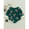 thumbnail image 4 of Bagilaanoe Newborn Baby Girl Boy Christmas Rompers Deer Print Long Sleeve Bodysuits 3M 6M 12M 18M 24M Infant Casual One Piece Short Jumpsuit, 4 of 8