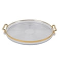 thumbnail image 1 of Serving Tray With Golden Handles,PS Decorative Tray Round Coffee Table Tray Decorative Tray PS Tray Gold Round Tray PS Decorative Storage Organizer Tray For Kitchen, 1 of 8