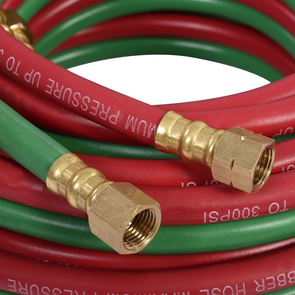 50ft 50ft Twin Welding Torch Hose Oxy Acetylene Oxygen Cutting 300PSI Industrial Red & Green NEW 
