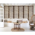thumbnail image 3 of Rustic Geo Design Wood Three Panel Room Divider Screen, 3 of 6