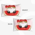 thumbnail image 2 of Lsque Watermelon Gnome Pattern Pillow Case – Soft & Cozy Throw Pillow Cover, Hypoallergenic Cushion Case for Sleeping Women with Envelope Closure-14"x20", 2 of 6