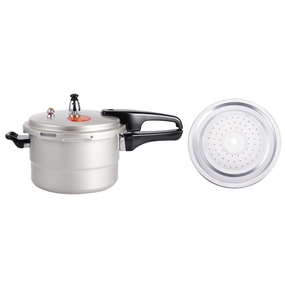 Explosion-Proof Household Pressure Cooker with Anti-Scald Handle Stainless Steel Pressure Cooking Pot Pressure Pot with Steaming Layer for Gas Electric Ceramic Stove 20cm