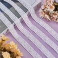 thumbnail image 2 of 20M Nylon Elastic Lace Trim Stretchy Flower Lace Ribbon For Sewing Decoration White 1 inch(25mm) about 21.87 Yards(20m)/bag, 2 of 3
