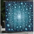 thumbnail image 4 of Ambesonne Blue Shower Curtain, Futuristic Galaxy Energy, 69"Wx75"L, Petrol Blue, 4 of 5