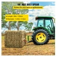 thumbnail image 2 of Hay Bale Spear 49" 4500lbs Capacity - Quick Attach Hay Bale Spike for Tractors & Loaders - Red Coated Bale Forks, 2 of 7
