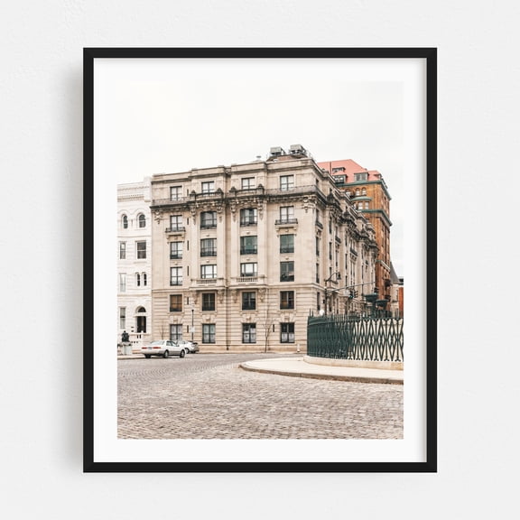 Mount Vernon Place - Baltimore Maryland Photography Black Framed Wall Art Print 16 x 20 inches