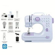 Miserwe Household mini sewing machine with 12 built-in sewing modes, small sewing machine, portable sewing machine, multi-functional foot pedal, suitable for home sewing, beginners, Christmas gift