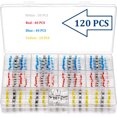 thumbnail image 2 of Tholdsy 120 Pieces Insulated Solder Connectors Crimps Box Terminal with Storage Accessory Welding Soldering for Home Industry Working Type2 NO2, 2 of 6