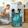 thumbnail image 5 of Yayeee Freestanding Laundry Hamper with Handle Collapsible Large Storage Basket for Clothes, Magical Forest, 5 of 7