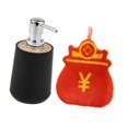 thumbnail image 4 of Dispensador de jabón de manos Dispensador de líquido Botella vacía bolsa de suerte negra, 4 of 9