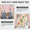 thumbnail image 6 of Bright Pioneer Flower Apron-Garden Aprons for Women with Pockets-Cotton Linen Waterproof Kitchen Cooking Gardening Aprons Adjustable for Kitchen,Cooking,BBQ and Salon 33x27 Inch, 6 of 7