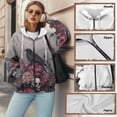 thumbnail image 3 of Yuyamidu Ravens Hoodie Womens Zip Up Hoodies Oversized Sweatshirts Fall Outfits Fashion Crewneck Women's Casual Oversized Loose Fit Pullover Sweatshirts M, 3 of 8