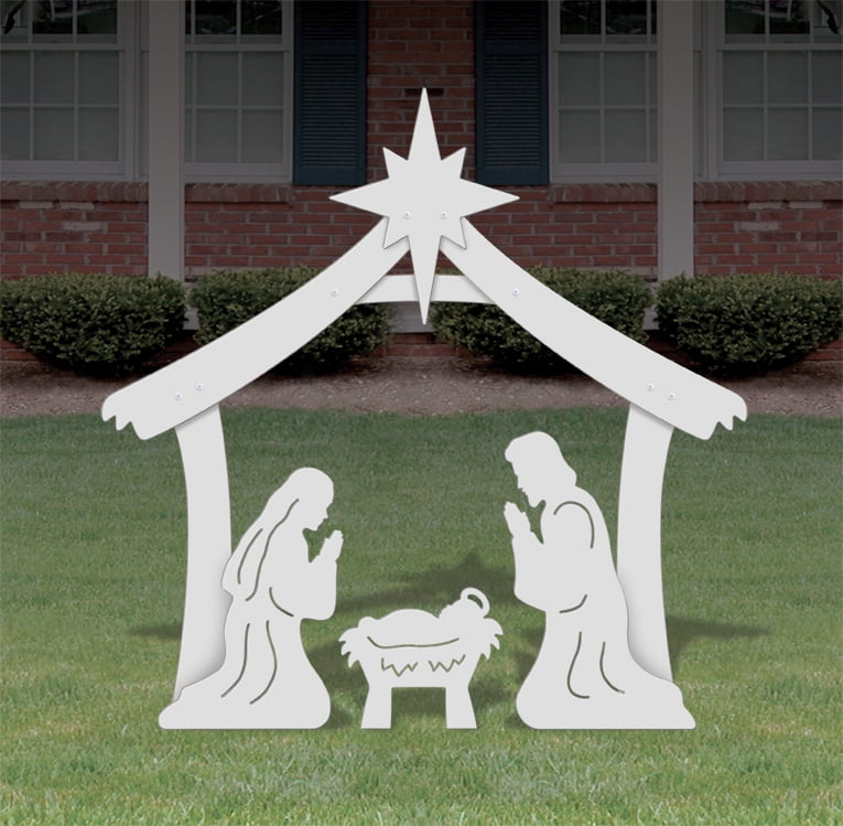 Outdoor White Holy Family Nativity set - Walmart.com