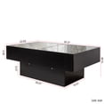 thumbnail image 6 of Extendable Coffee Table, 39" Wood Center Table with Hidden Storage Compartment,Sliding Glass Tabletop, LED Lights,Display Table for Living Room,Office, 6 of 9