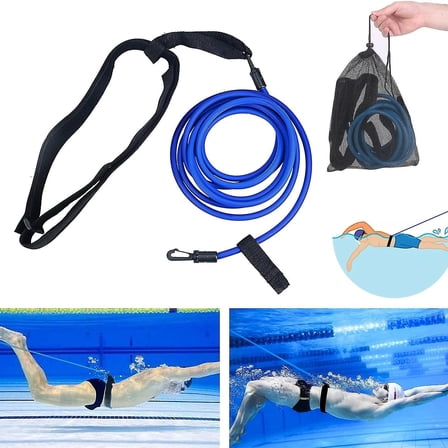 Adjustable pool swimming belt, swimming resistance band, pool suspension training swimming belt, bungee swimming resistance band