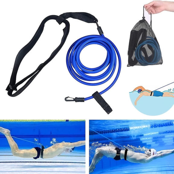 Adjustable pool swimming belt, swimming resistance band, pool suspension training swimming belt, bungee swimming resistance band