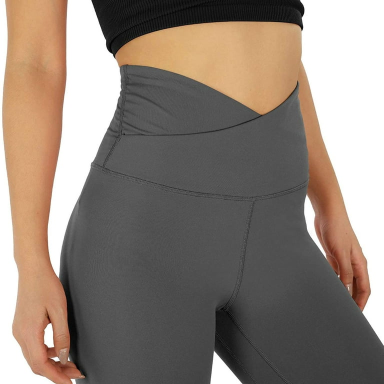 Women's Waist Pant Soft Sport Yoga Leggings with Inner Pocket Workout  Running Tight Solid Elastic Pants Maternity Yoga Pants Crazy Yoga Mens  Pants 