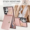 thumbnail image 4 of Allytechgroup Wallet Case for Samsung Galaxy S24 Ultra with Card Slots, RFID Blocking Ring Holder Kickstand Bumper Anti-Scratch Slim Phone Case Cover for Galaxy S24 Ultra, Rosegold, 4 of 8