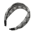 thumbnail image 4 of Unique Bargains 1 Pc Fashion Pattern Wide Headbands for Women Black Gray, 4 of 6