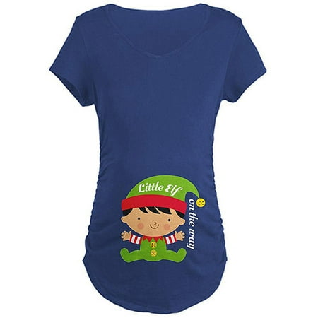 

CafePress - Christmas Elf Holiday Maternity T Shirt - Maternity Dark T-Shirt