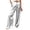 Gray, variant on Women's Satin Wide Leg Pants High Waist Pleated Dressy Elegant Trousers for Party Casual Business Black S