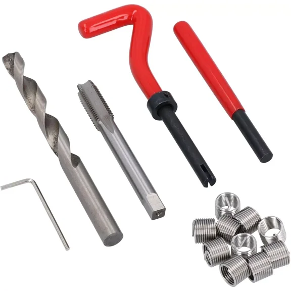 Fyna -M12 X 1.5 Thread Repair Tool Stainless Helicoil Wire Insert Kit 15Pc