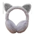 thumbnail image 2 of Girls Earmuffs Sequins Cute Cat Ear Muffs In Colorful Plush Warm Design, 2 of 2